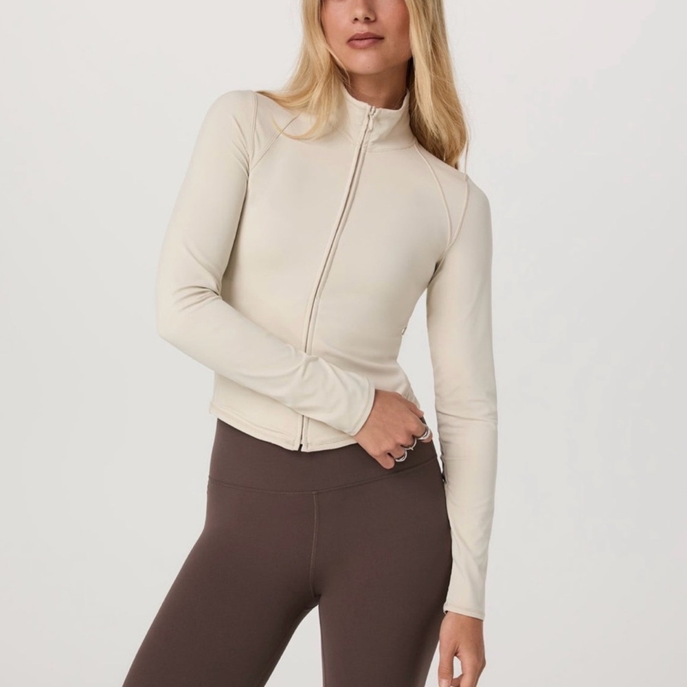 Vuori AllTheFeels full zip  Zip-Up Jacket in bone - nwt - medium